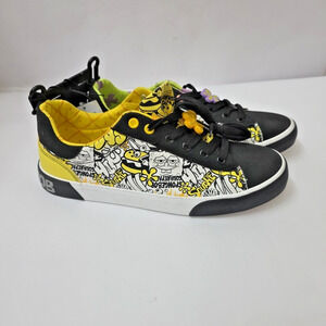 Spongebob Squarepants Size 11.5 Graphic Sneakers Shoes Low Top Lace Up NWT